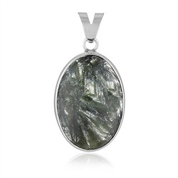 242018250270 Colgante serafinita, oval (30 x 22mm), 5,2cm, rodinado | Marco Schreier