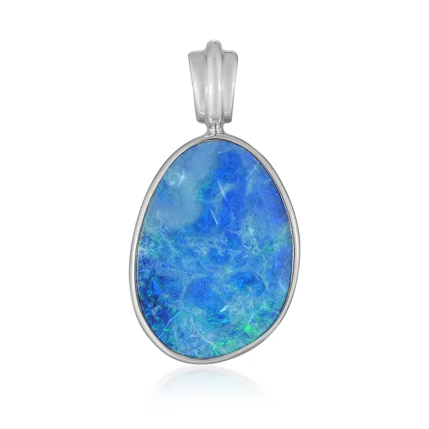 Pendentif opale (doublette), 2,9cm, rhodié | Marco Schreier