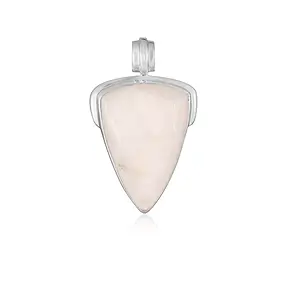 Agate (Druzy) pendant, triangle (31 x 24mm), 4.3cm, rhodiniert | Marco Schreier