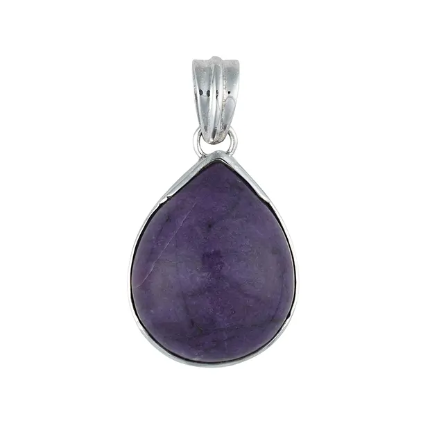 Pendentif Sugilite, goutte, 3,6cm, rhodié | Marco Schreier