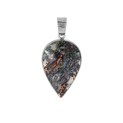 242018260076 Anhänger Venus-Chalcedon, Tropfen (29 × 19 mm), 4,1cm, rhodiniert | Marco Schreier