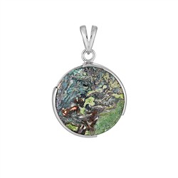 242018260077 Anhänger Venus-Chalcedon, Rund (23 mm), 3,7cm, rhodiniert | Marco Schreier