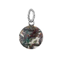 242018260081 Anhänger Venus-Chalcedon, Rund (15 mm), 2,5cm, rhodiniert | Marco Schreier