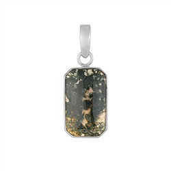 242018260090 Colgante de ágata musgo, rectangular (22 × 13 mm), rodinado | Marco Schreier
