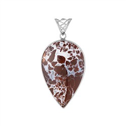 242018260130 Pendentif Dragon Lace en agate, en forme de goutte, 4,8 cm, rhodié | Marco Schreier