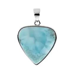 242023210409 Colgante trillón/triángulo de larimar (20 x 19 mm), 2,8 cm, platinado | Marco Schreier