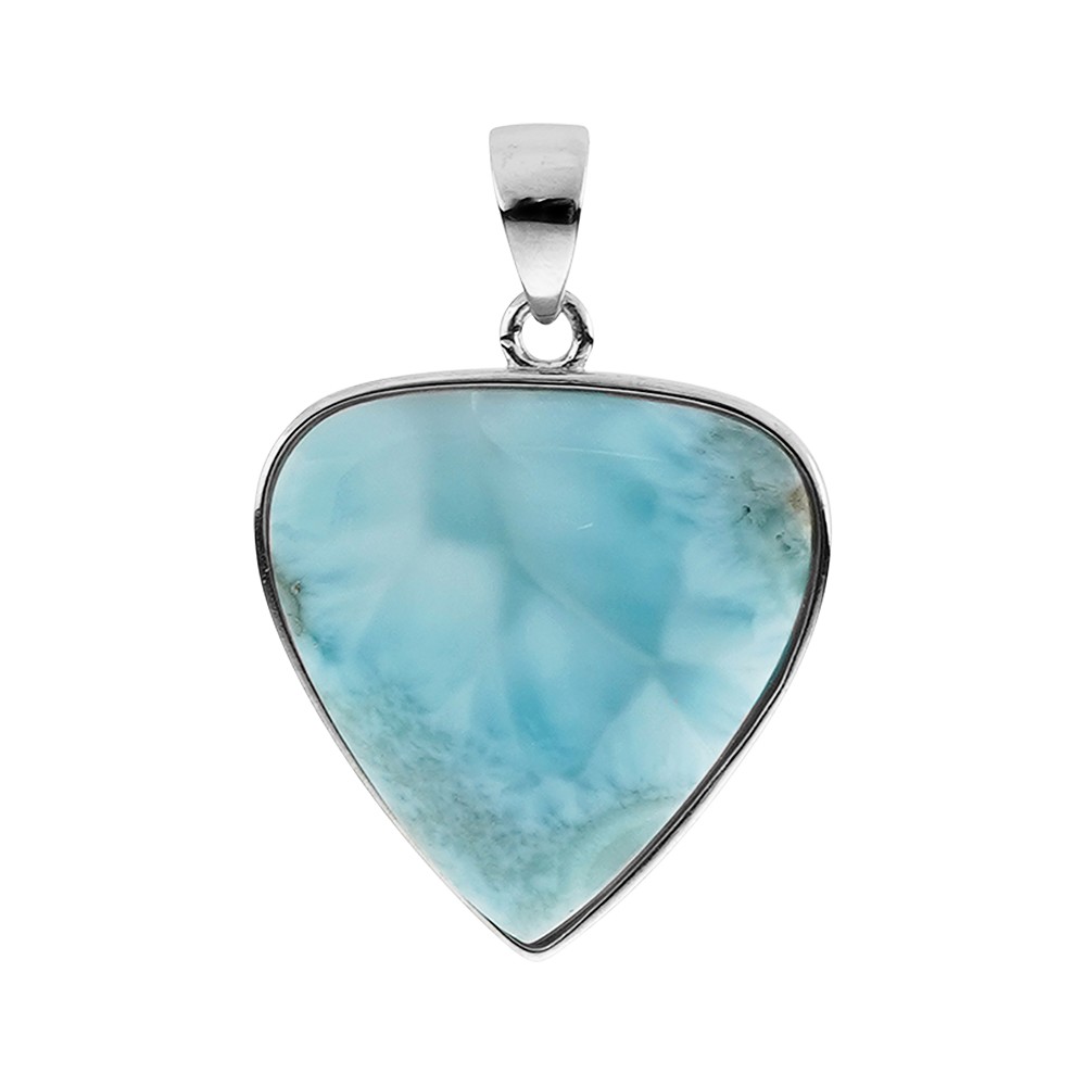 Pendentif Larimar Trillion/Triangle (20 x 19mm), 2,8cm, platiné | Marco Schreier