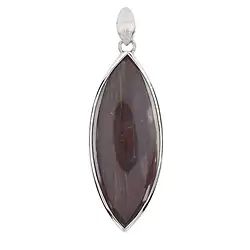 242023220128 Pendentif Bois silicofié, Marquise (50 x 20mm), 6,3cm, platiné | Marco Schreier