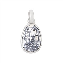 242023220150 Maligano jasper egg pendant (20mm), platinum plated, 3.3cm | Marco Schreier