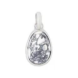 242023220150 Pendentif Oeuf en Jaspe Maligano (20mm), platiné, 3,3cm | Marco Schreier