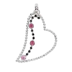 242023220171 Pendentif coeur tourmaline, spinelle, 5,5cm, platiné | Marco Schreier