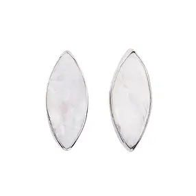 Anhänger Druzy-Achat (weiß) Marquise, 6,2cm, platiniert | Marco Schreier