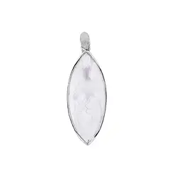 242023220180 Druzy Agate (white) Marquise pendant, 6.2 cm, platinum plated | Marco Schreier