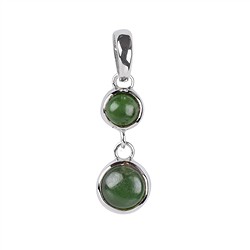 242023220207 Anhänger Nephrit-Jade, Kreise, 3,1cm, platiniert | Marco Schreier