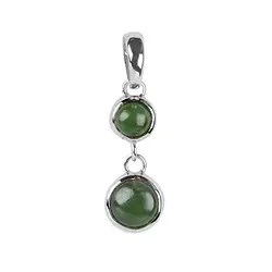 242023220207 Anhänger Nephrit-Jade, Kreise, 3,1cm, platiniert | Marco Schreier