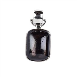 242023220213 Pendentif Hypersthen rectangle (20 x 15mm), 3,5cm, platiné | Marco Schreier