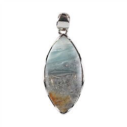 242023220283 Pendentif Calcédoine du Pacifique Marquise, 4,3cm, platiné | Marco Schreier