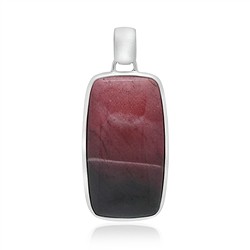 242023220285 Mookaite pendant, rectangle (47 x 14mm), 5.4cm, platinum plated | Marco Schreier