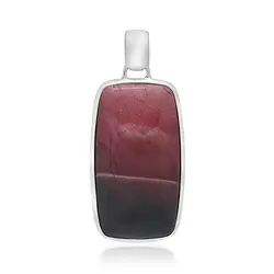 242023220285 Pendente in Mookaite, rettangolo (47 x 14 mm), 5,4 cm, placcato in platino | Marco Schreier