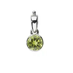 242023220293 Colgante Peridoto, redondo (6mm), 1,8cm, platinado | Marco Schreier