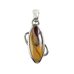 242023220300 Mookaite pendant, Marquise (20 x 15mm), 3.3cm, platinum plated | Marco Schreier