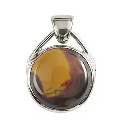 242023220313 Colgante de Mookaite, redondo (20 mm), 3,3 cm, platinado | Marco Schreier