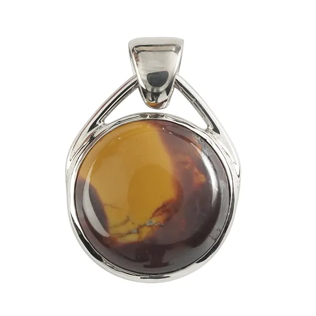 Colgante de Mookaite, redondo (20 mm), 3,3 cm, platinado | Marco Schreier