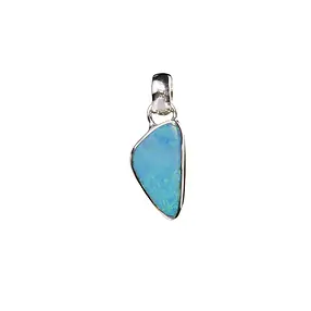 Opal doublet pendant, 2.0 - 2.2 cm, platinum plated | Marco Schreier