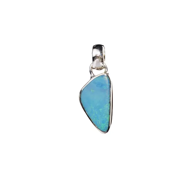 Opal doublet pendant, 2.0 - 2.2 cm, platinum plated | Marco Schreier