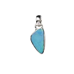 242023220316 Opal doublet pendant, 2.2 - 2.5 cm, platinum plated | Marco Schreier