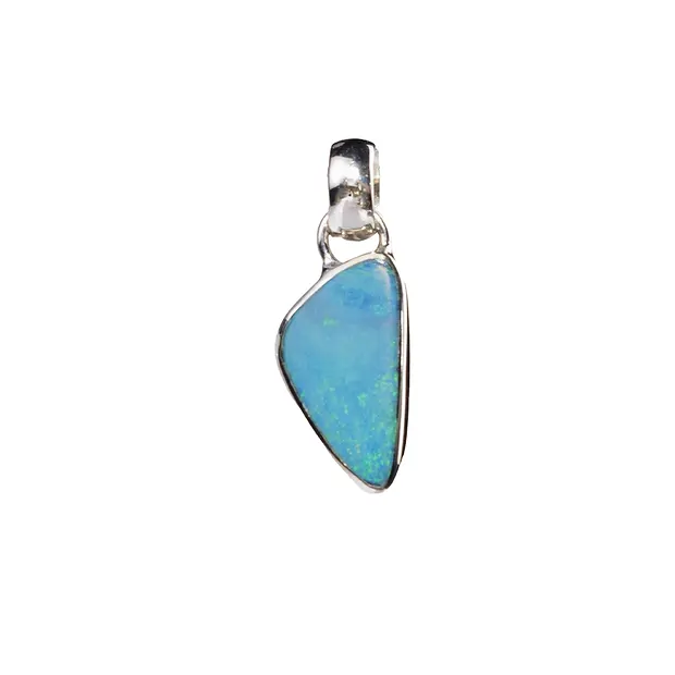 Opal doublet pendant, 2.2 - 2.5 cm, platinum plated | Marco Schreier