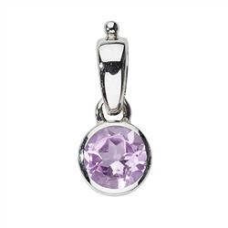 242023220347 Anhänger Amethyst, rund (6mm), 1,8cm, platiniert | Marco Schreier