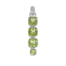 242023220359 Anhänger Peridot Cushion (Quadrate), 3,5cm, platiniert | Marco Schreier