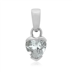 242023220369 Colgante Topacio (blanco) corazón (7 x 7mm), 1,6cm, platinado | Marco Schreier