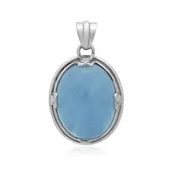 242023220454 Pendentif Aigue-marine ovale (28 x 18mm), 3,7cm, platiné | Marco Schreier