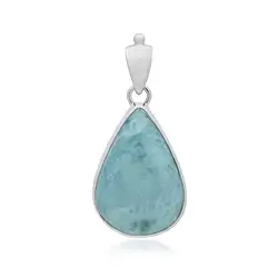 242023220463 Anhänger Larimar, Tropfen (24 x 15 mm),3,7cm, platiniert | Marco Schreier