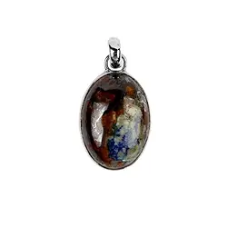 242023220495 Anhänger Zarinit Oval (25 x 18mm), 3,4cm, platiniert | Marco Schreier