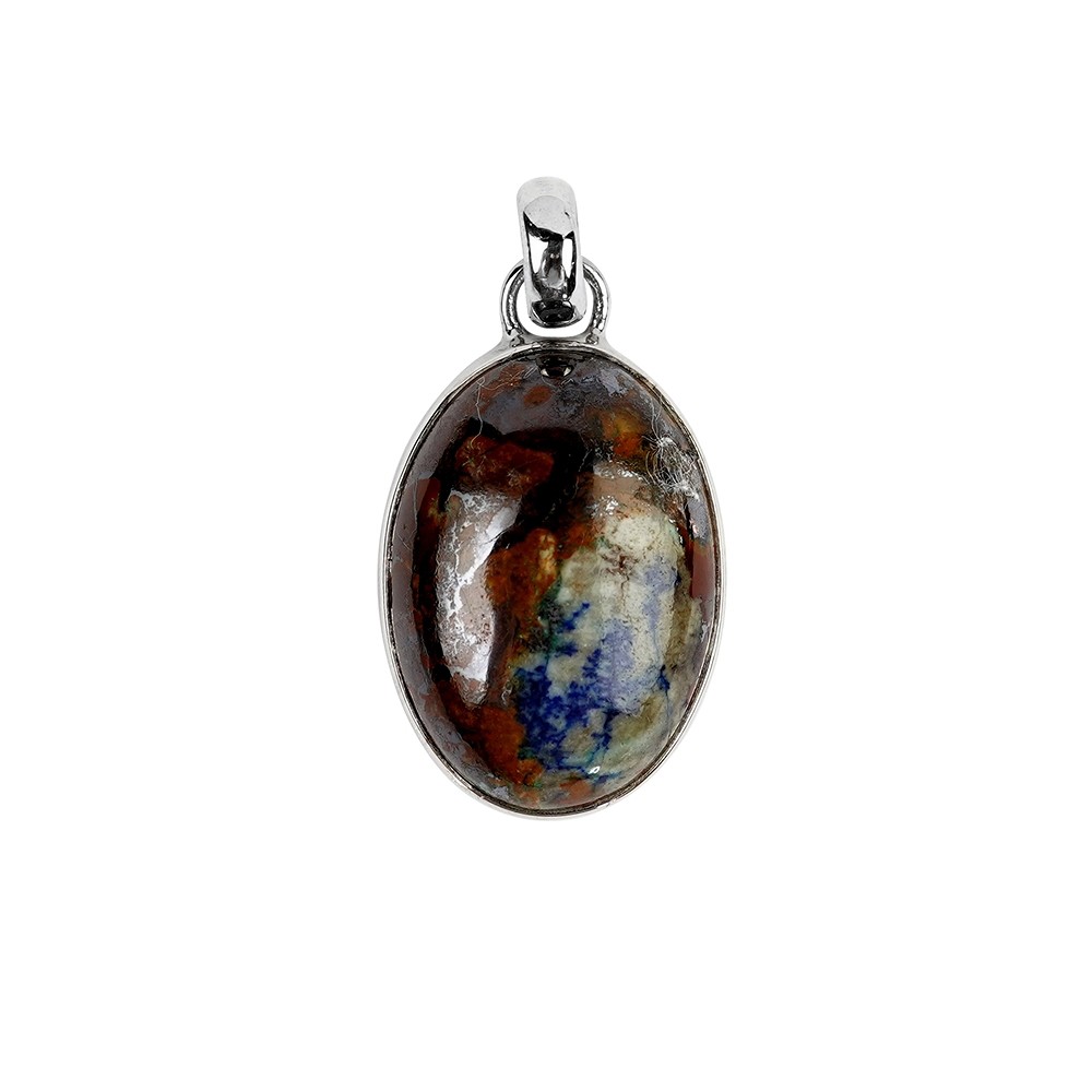 Pendant zarinite oval (25 x 18mm), 3.4cm, platinum plated | Marco Schreier