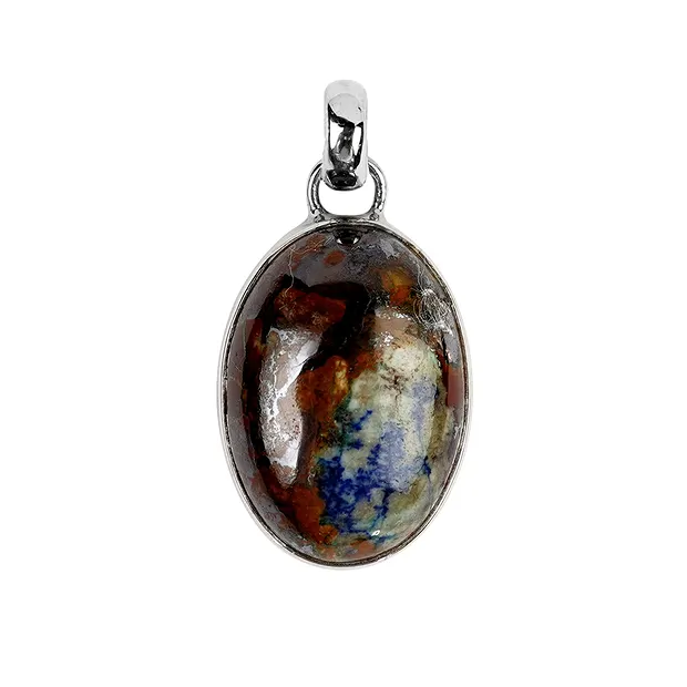 Anhänger Zarinit, Oval (25 x 18mm), 3,4cm, platiniert | Marco Schreier