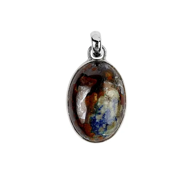 Colgante zarinita oval (25 x 18mm), 3,4cm, platinado | Marco Schreier