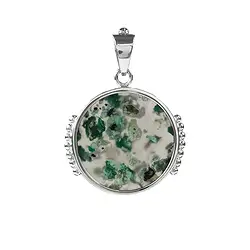 242023230009 Gem Silica pendant round (24mm), 3.6cm, platinum plated | Marco Schreier