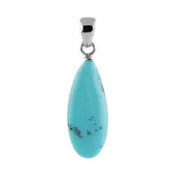 242023230067 Pendentif Turquoise en pierres roulées (21 x 15mm), 3,5cm, platiné | Marco Schreier