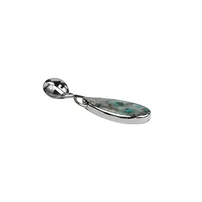 Gem Silica drop pendant (27 x 14 mm), 4.6 cm, platinum plated | Marco Schreier