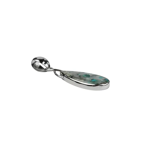 Colgante gota de Gema sílice (27 x 14 mm), 4,6 cm, platinado | Marco Schreier