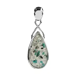 242023230095 Anhänger Gem Silica Tropfen (27 x 14 mm), 4,6cm, platiniert | Marco Schreier