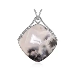 242023230203 Anhänger Chalcedon (lila), Cusion (30 x 30mm), 4,0cm, platiniert | Marco Schreier