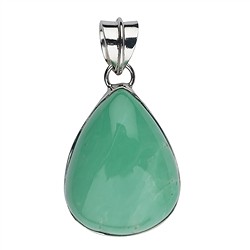 242023230205 Variscite pendant, drop (25 x 16mm), 3.4cm, platinum plated | Marco Schreier
