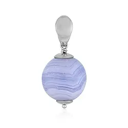 242023230237 Anhänger Chalcedon Kugel (20mm), 3,2cm, platiniert | Marco Schreier