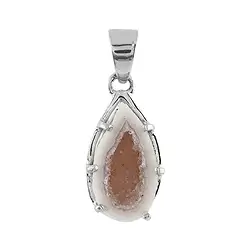 242023230251 Agate Geode pendant, oval, 3.0 - 3.5 cm | wholesaler gems & healing stones