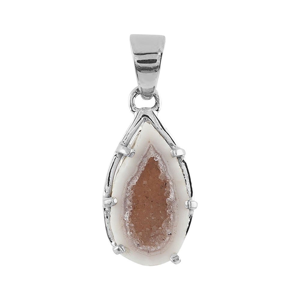 Agate Geode pendant, oval, 3.0 - 3.5 cm | wholesaler gems & healing stones